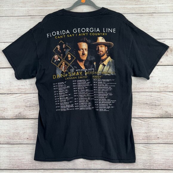 Florida Georgia Line Can't Say I Ain't Country 2019 Tour Shirt Adult L Black‎ - Picture 2 of 8